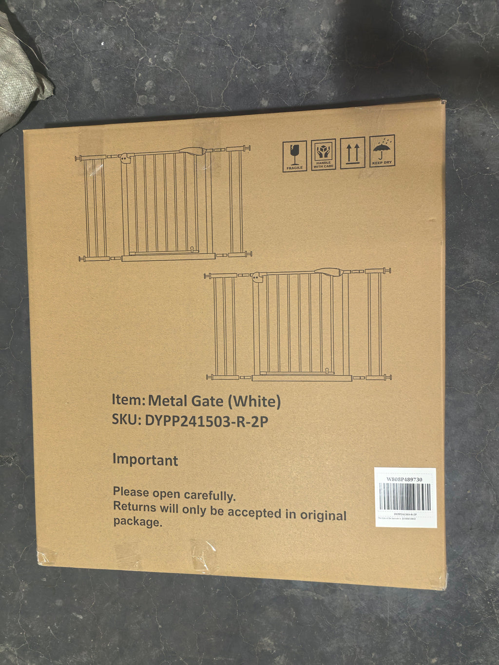 2 Pack 29.5-44.1" Wide Baby Gate for Stairs