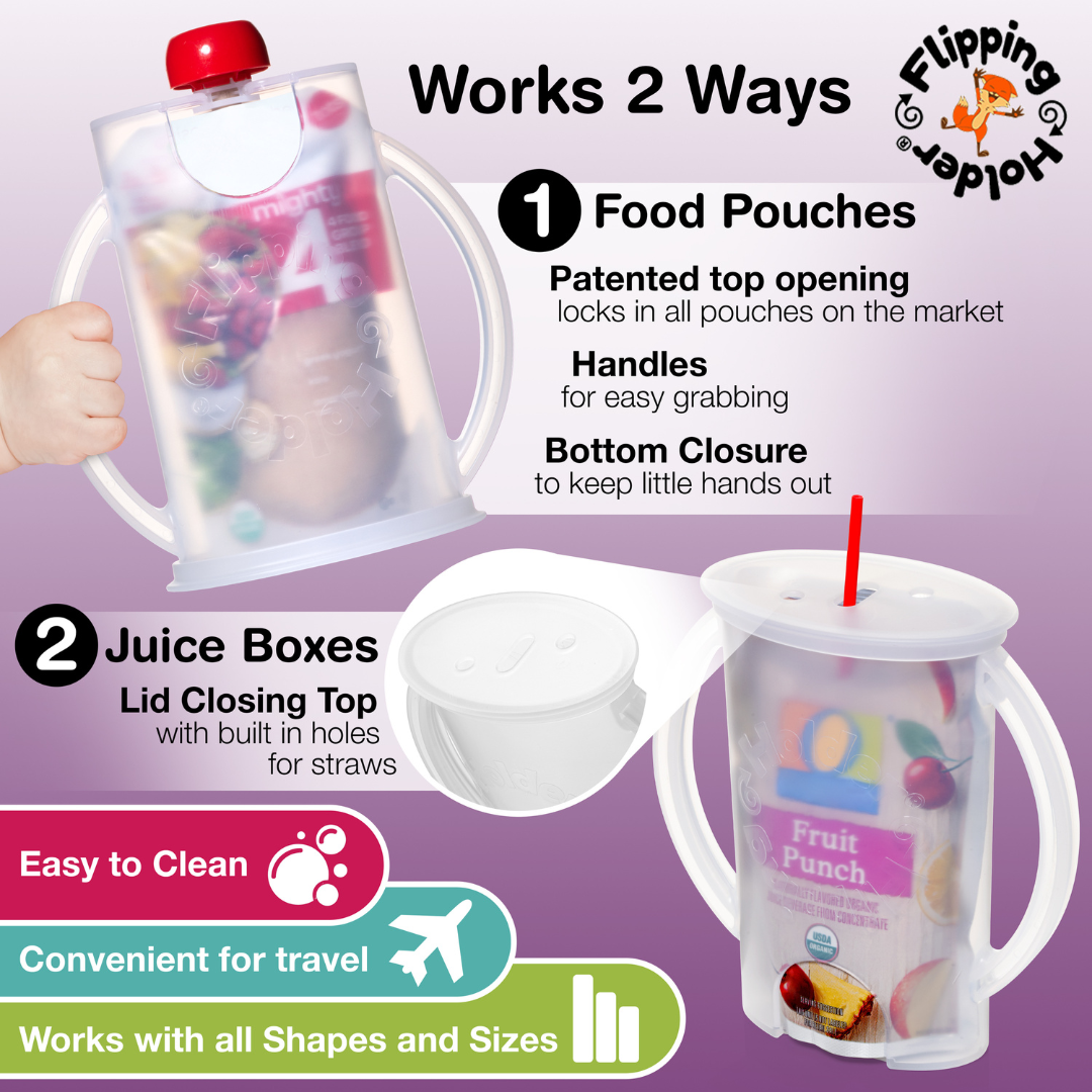 5-Pack Flipping Holder Classic | Food Pouch, Juice Box, Juice Pouch Holders