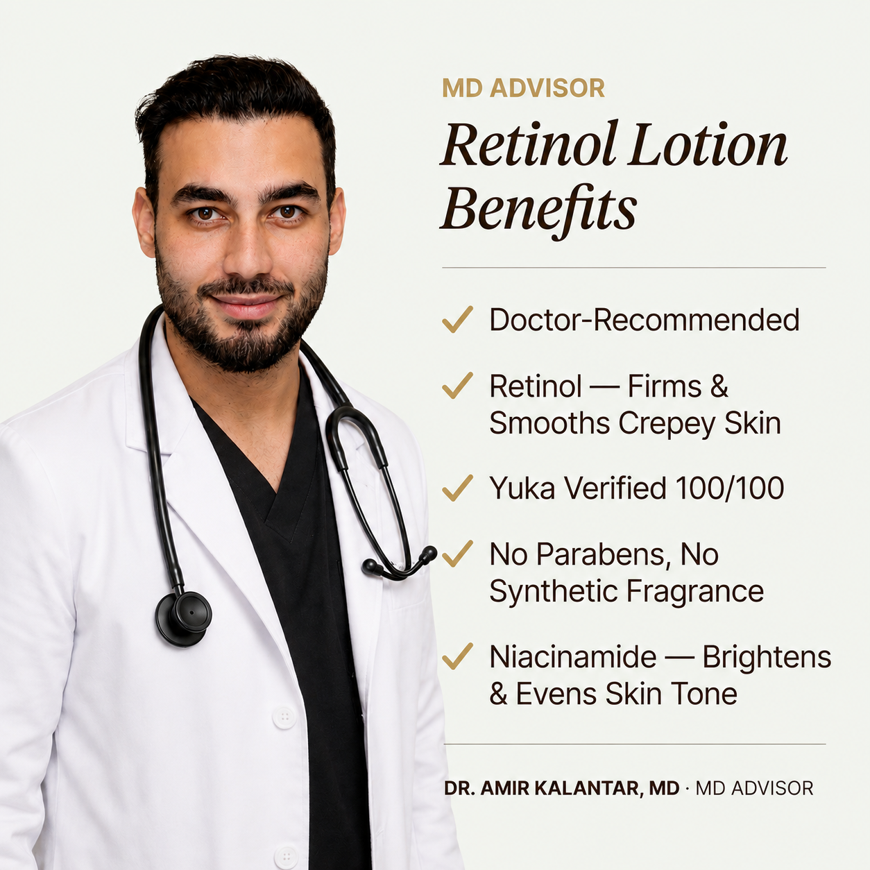 Retinol Body Lotion, 8 oz — Grass-Fed Tallow, Niacinamide, Shea, Jojoba, & Hyaluronic Acid