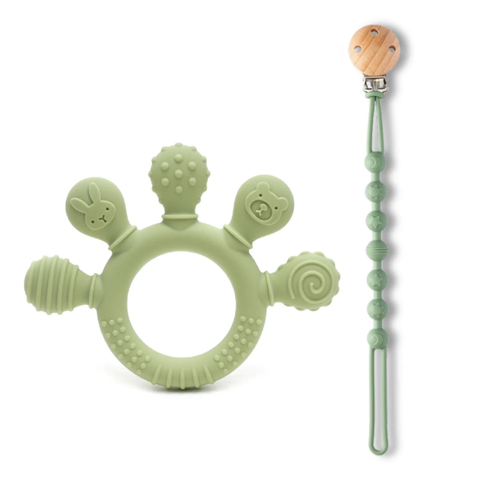 Silicone Baby Teether – Sensory Chew Beads for Anxiety & Teething Relief, 0-12 Months