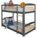 Solid Wood Twin Over Twin Bunk Bed For Kids