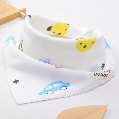 Cute Breathable Bibs Baby Feeding Cartoon Printing Super Absorbent Triangle Scarf Bib Cotton For Newborn Infant Girls And Boys