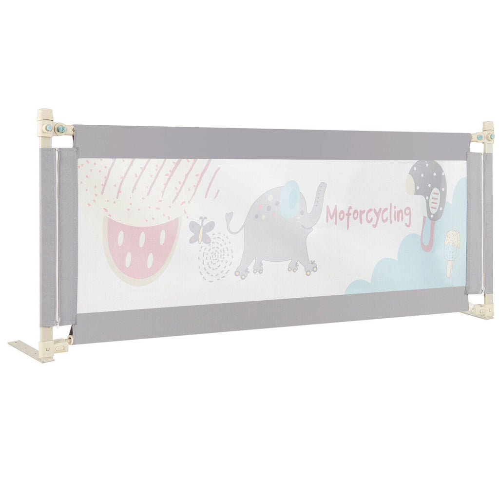 69 Inch Toddlers Vertical Lifting Baby Bedrail Guard with Lock