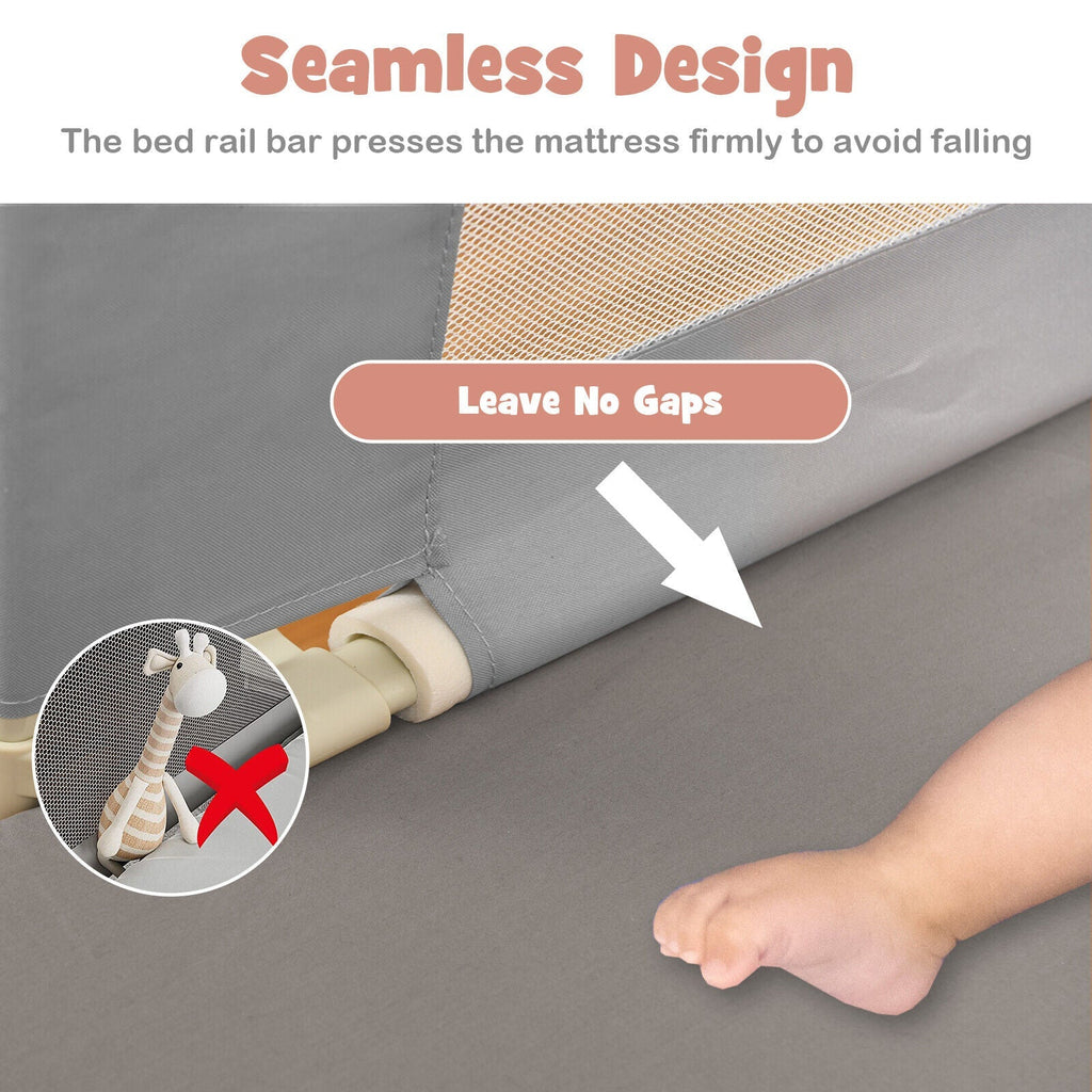 69 Inch Toddlers Vertical Lifting Baby Bedrail Guard with Lock