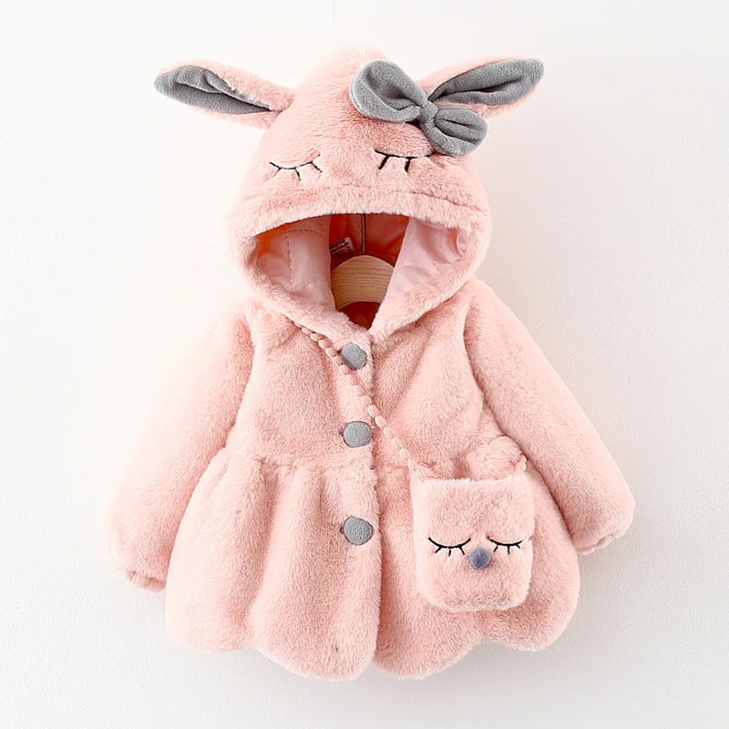 2026 Newborn baby girl clothes floral hooded cotton-padded jacket outerwear for 1 year baby birthday clothing girls outfits coat