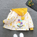 Spring Baby Girls Thin Jacket Korean Gradient Color Toddler Kids Jacket For Girls Coats Autumn Children Girls Hooded Trench Coat
