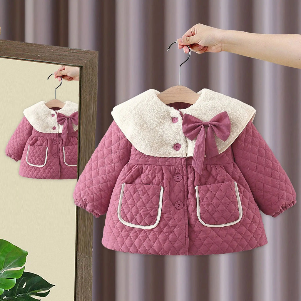 2026 Newborn baby girl clothes floral hooded cotton-padded jacket outerwear for 1 year baby birthday clothing girls outfits coat