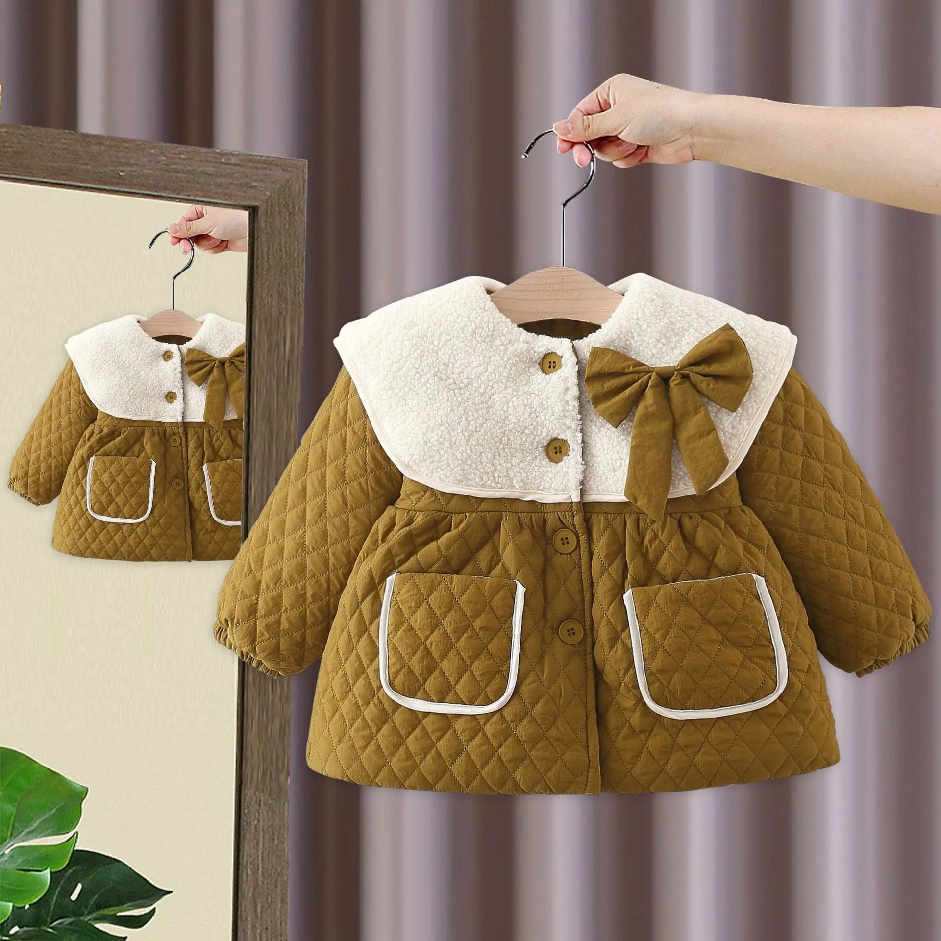 2026 Newborn baby girl clothes floral hooded cotton-padded jacket outerwear for 1 year baby birthday clothing girls outfits coat