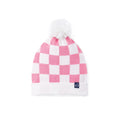 Pink Checker Baby Knit Beanie