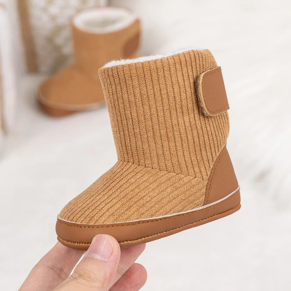 Newborn Baby Winter Boots – Soft Corduroy Booties