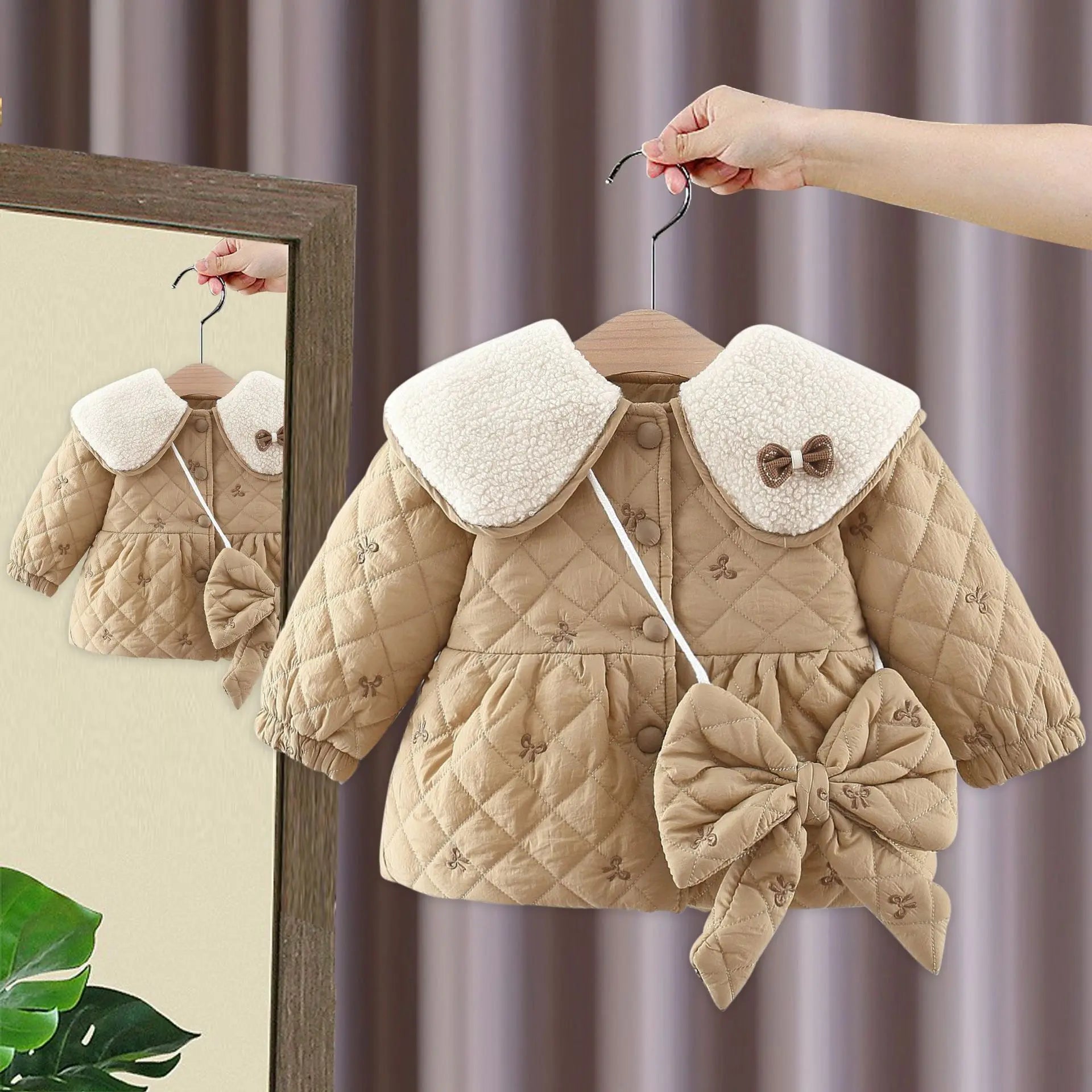 2026 Newborn baby girl clothes floral hooded cotton-padded jacket outerwear for 1 year baby birthday clothing girls outfits coat