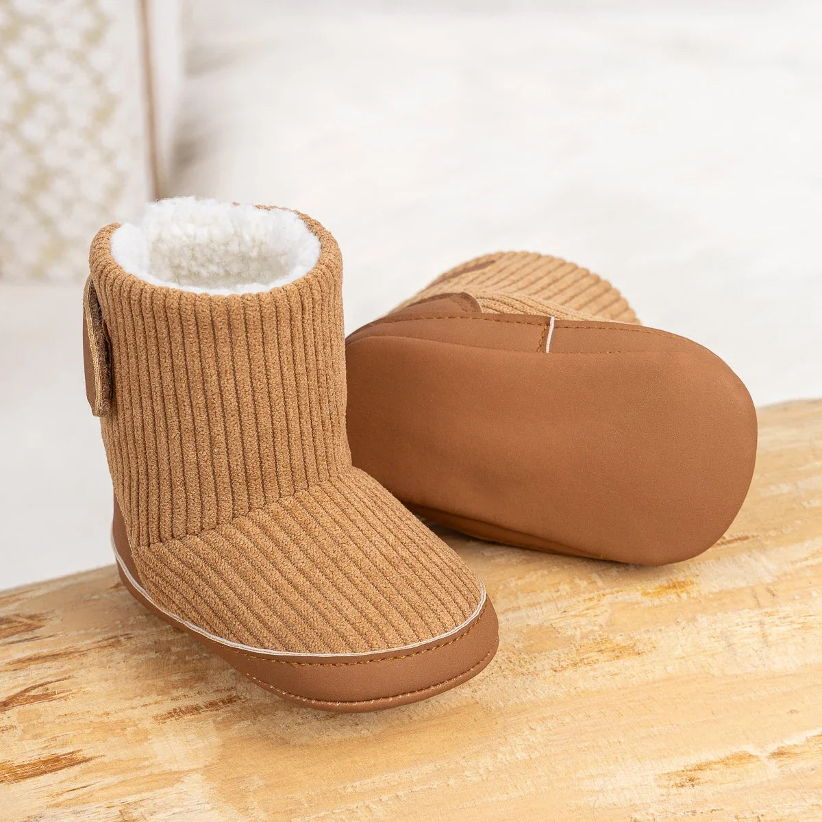 Newborn Baby Winter Boots – Soft Corduroy Booties