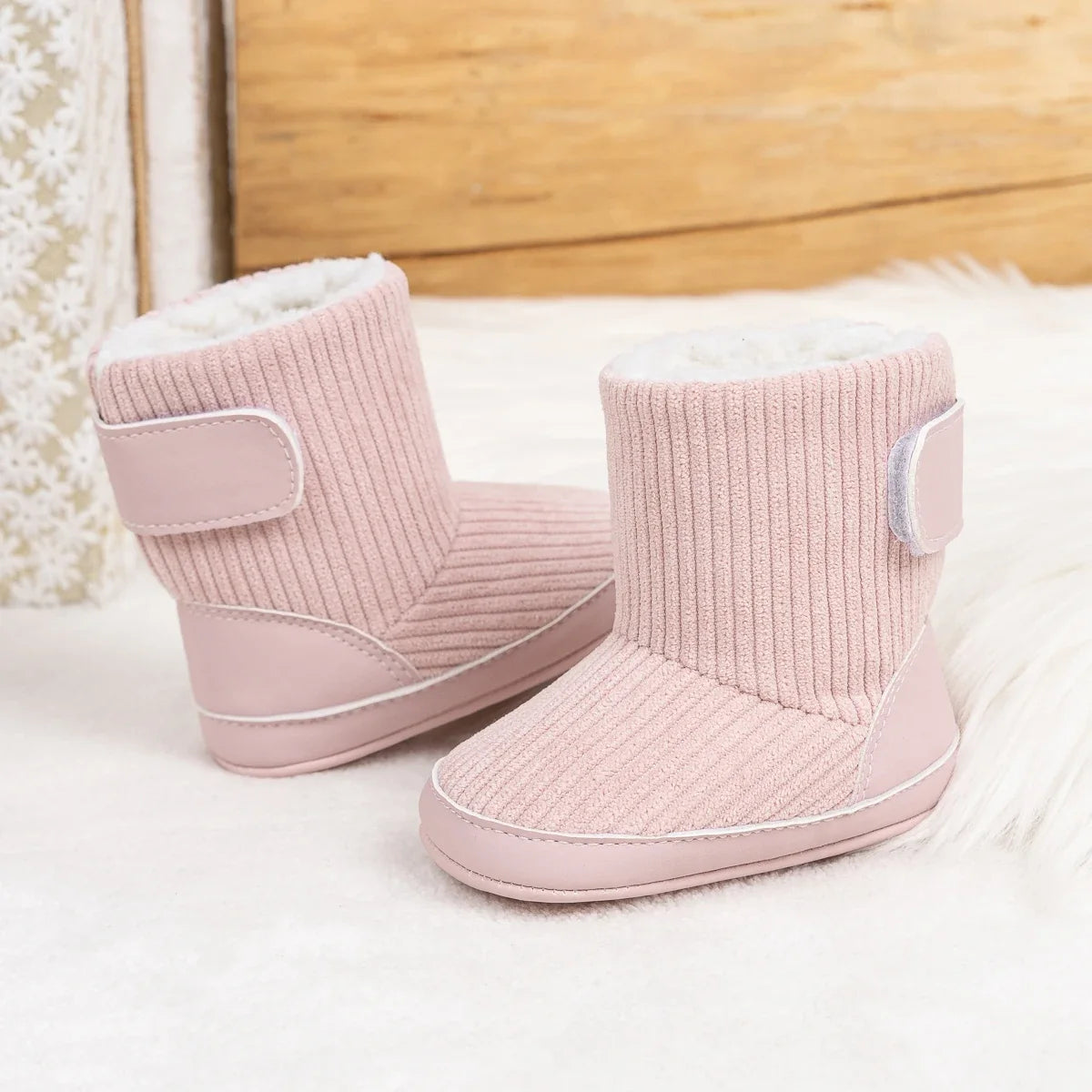 Newborn Baby Winter Boots – Soft Corduroy Booties