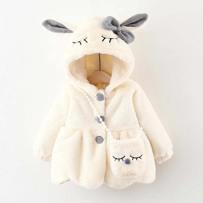 2026 Newborn baby girl clothes floral hooded cotton-padded jacket outerwear for 1 year baby birthday clothing girls outfits coat