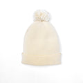 Knit Baby Pom Beanie in Cream
