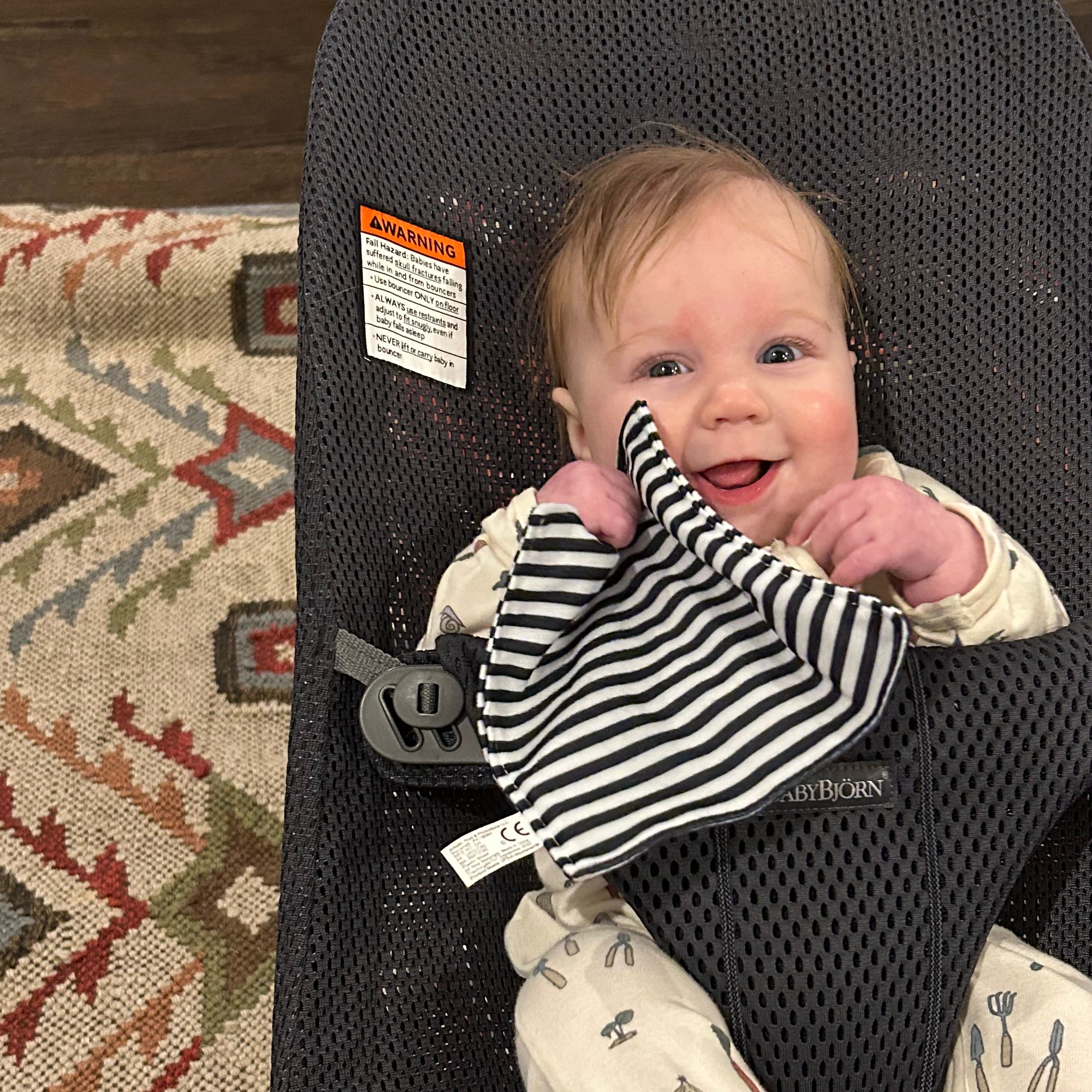 Black/White Stripe Pattern Baby Paper