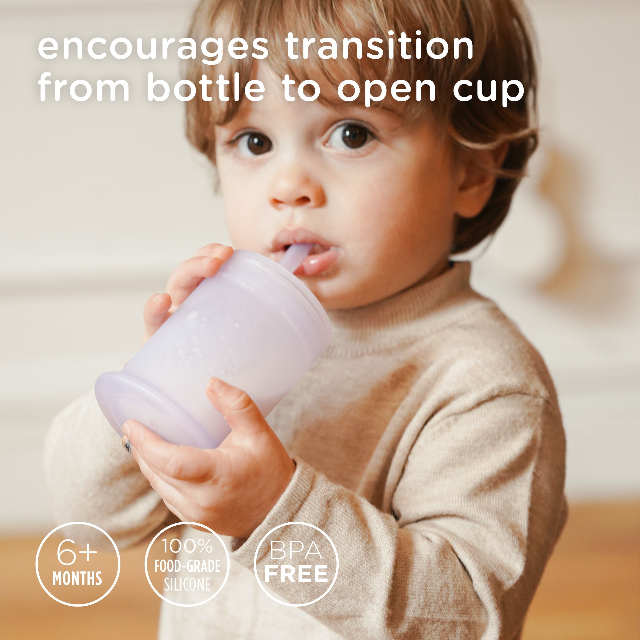 Olababy Training Cup with Straw for Baby-Led Drinking (5oz)