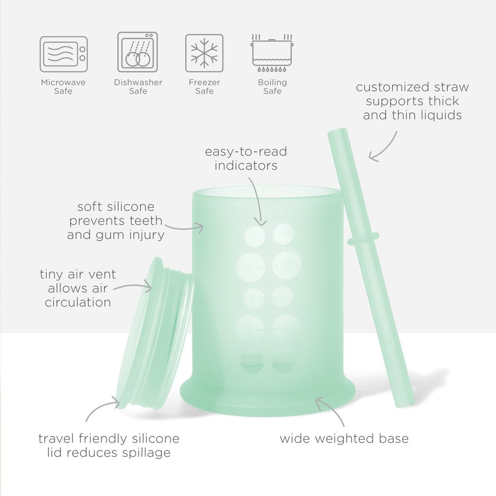 Olababy Training Cup with Straw for Baby-Led Drinking (5oz)