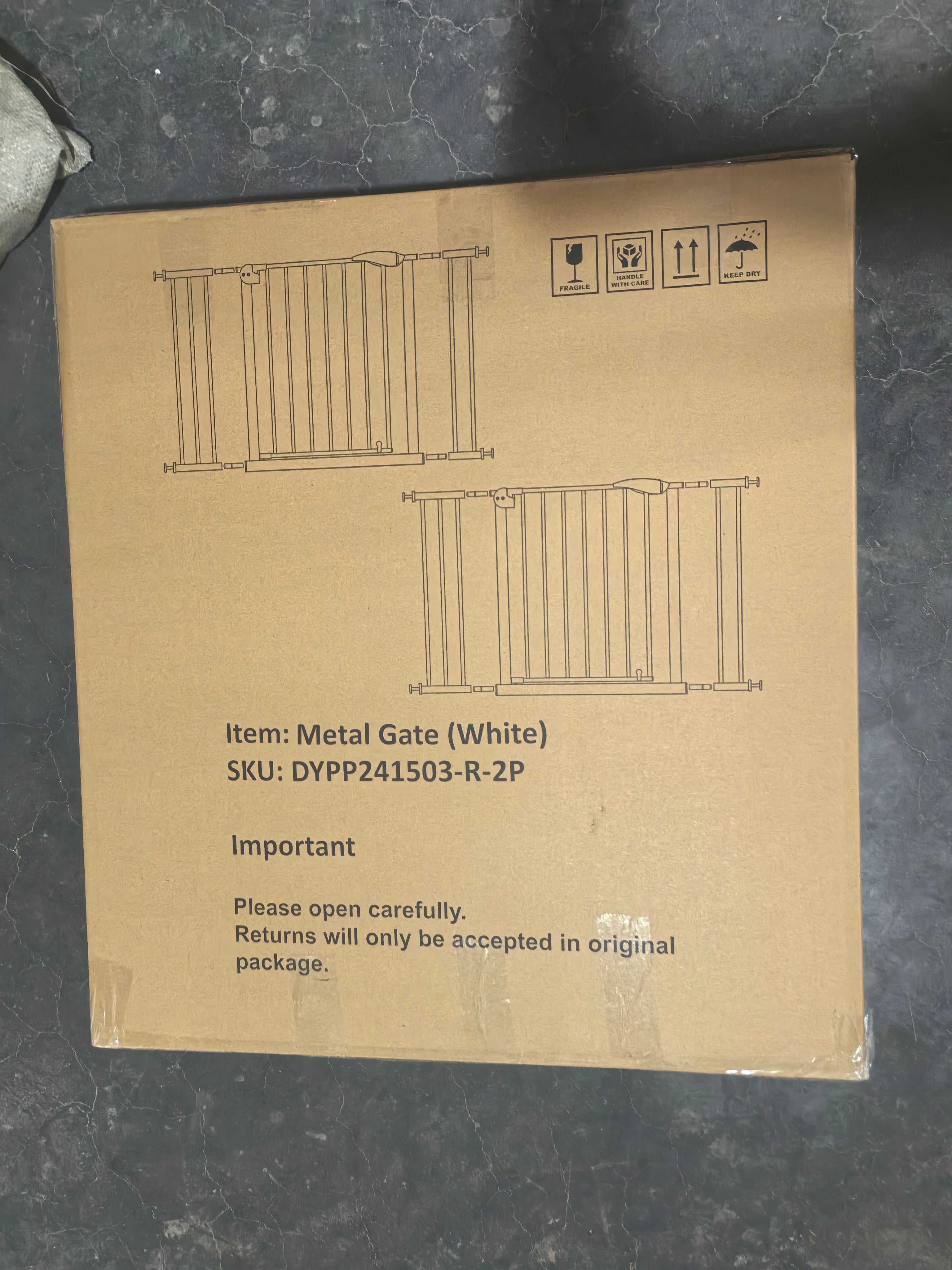 2 Pack 29.5-44.1" Wide Baby Gate for Stairs