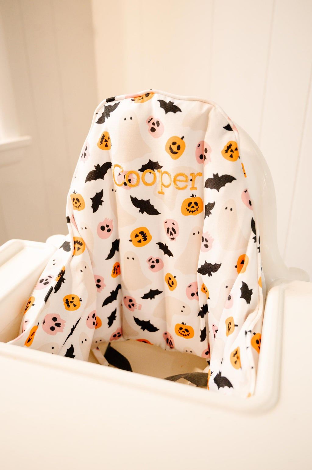 Pumpkin Gingham IKEA Antilop Highchair Cushion Cover – Wipeable